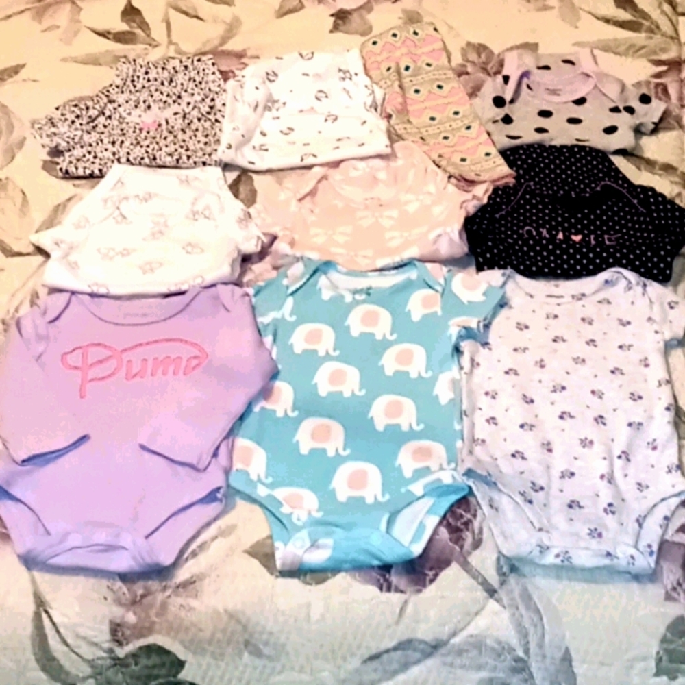 NWOT Baby Girl 0-3 & 3 mos. - 10 piece bundle|